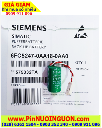 Pin Siemens 575332; Pin nuôi nguồn PLC Siemens 575332 lithium 3v 1/2AA 950mAh _Made in Germany (Đức)